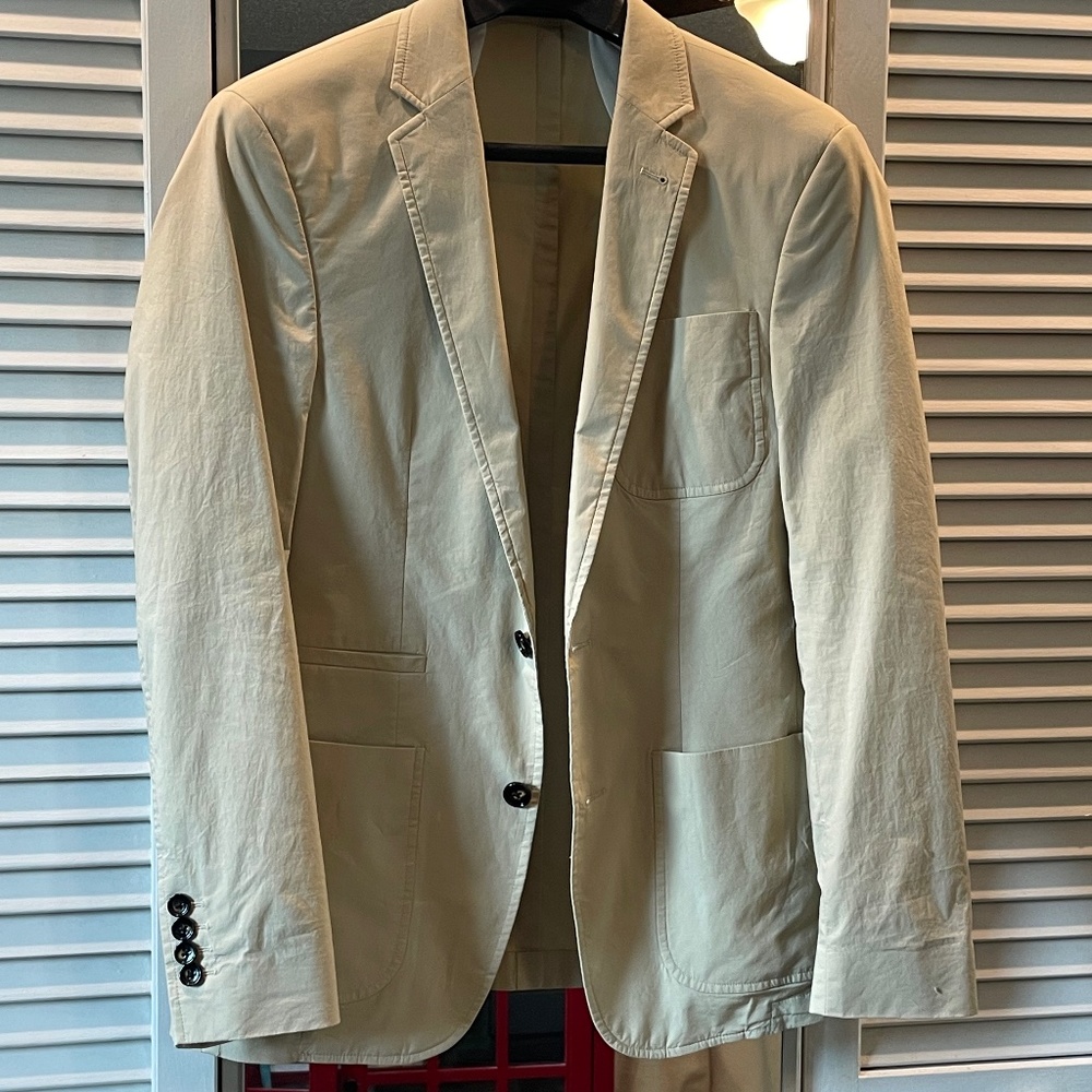 Men’s casual khaki sport coat blazer - size small - Murano